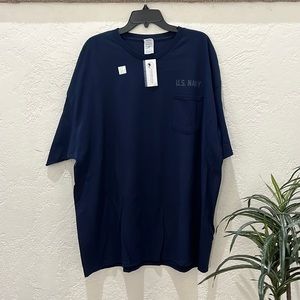 US NAVY Men’s Basic Tee Big & Tall Navy Blue Size 3 XL